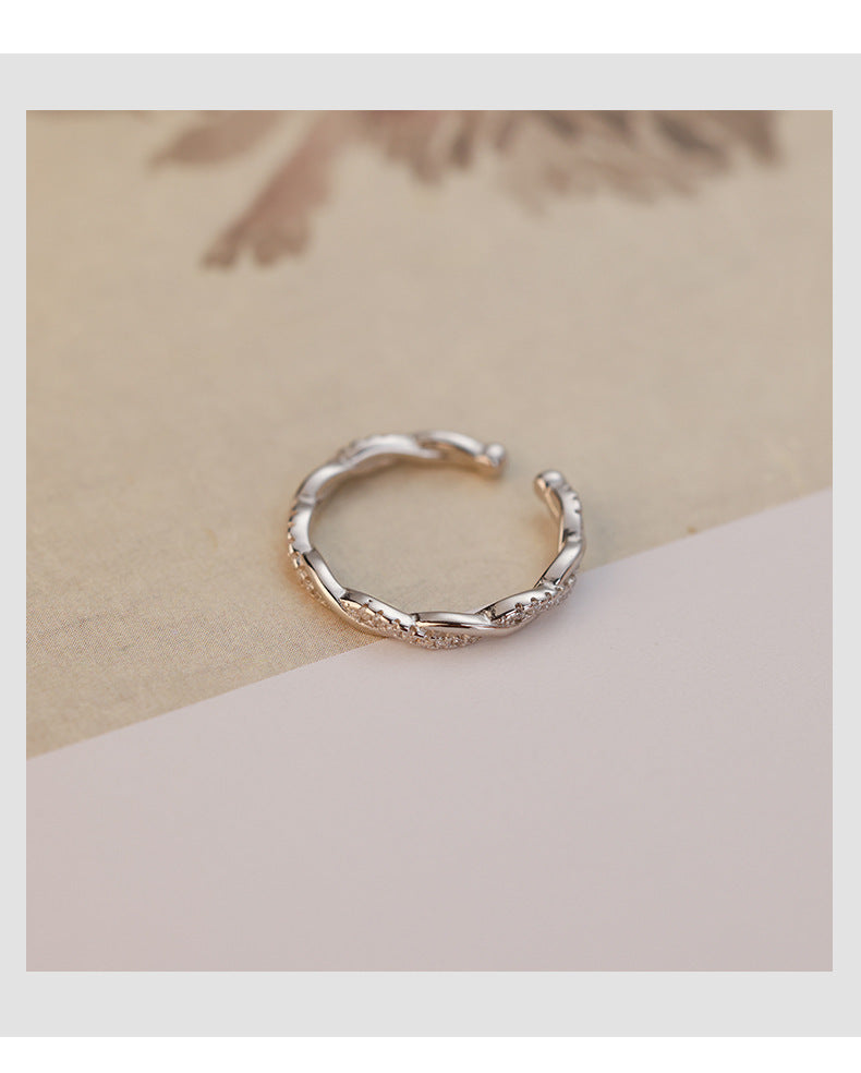 Womens Adjustable Geometric Copper Ring Electroplated Twist Ring Affordable Luxury Fashion Jewelry For Women Style