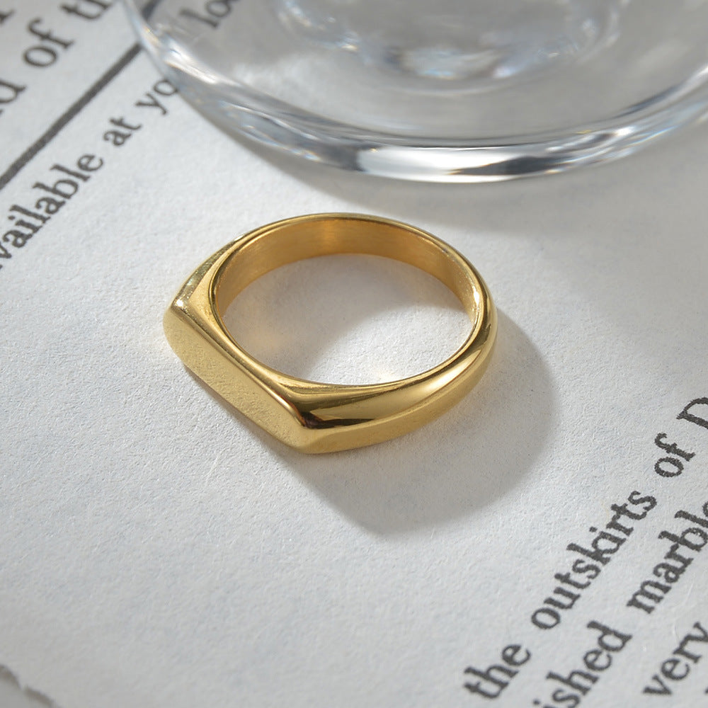 Womens Titanium Steel Ring In Silver Gold Black Simple Elegant 4mm 2 3mm Band Size 7 8 9 10 11 12 Gift For Her