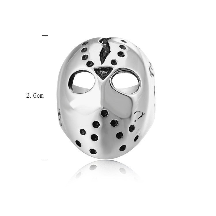 Men's Titanium Steel Ghost Head Skull Ring Gothic Biker Jewelry Accessory Durable High Quality Timeless Styles