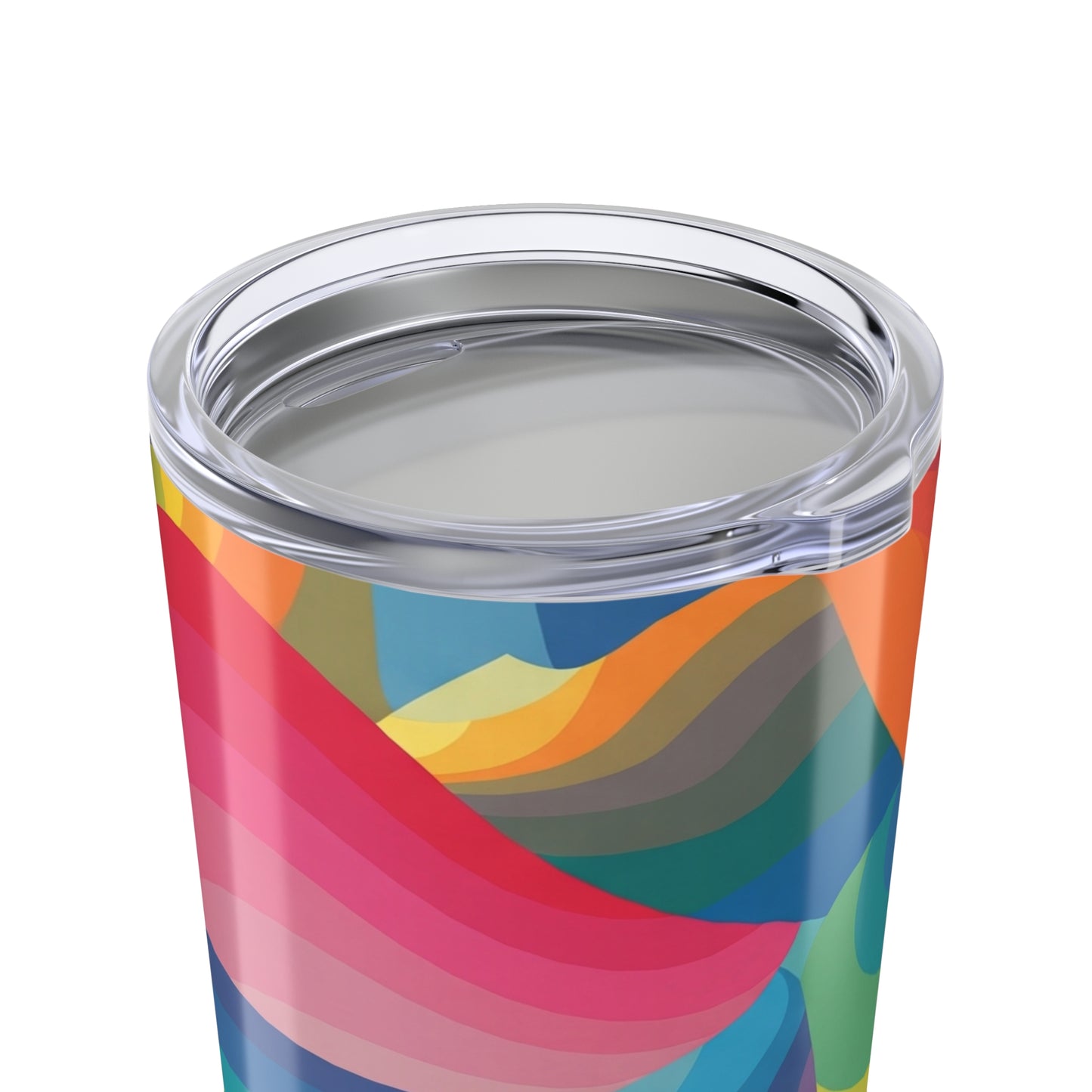 20 Ounce Stainless Steel Tumbler With Printed Design Double Wall Vacuum Insulation Spill Resistant Lid Keeps Hot