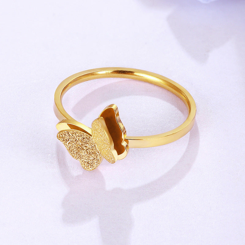 Womens Titanium Steel Ring With Bow Design Fashion Jewelry Elegant Durable Ring For Everyday And Special Occasions