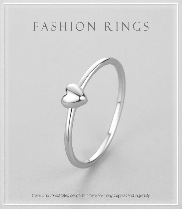 Womens Sterling Silver Heart Ring Elegant And Simple Design Perfect Everyday Wear Special Occasions Affordable