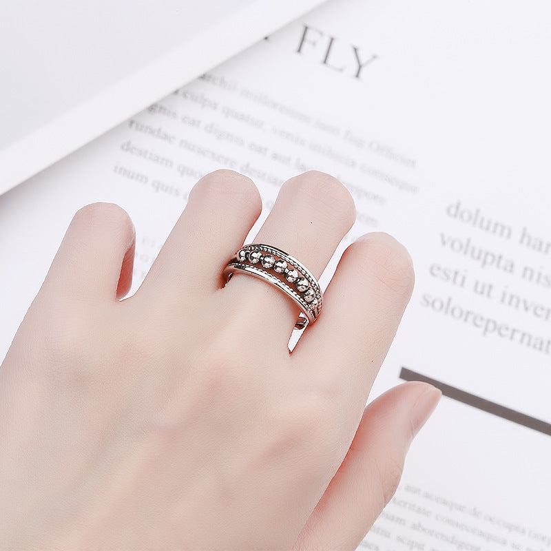 Unisex Adjustable Copper Geometric Ring Vintage Style Band Jewelry Gift For Couples His Hers Sleek Style Shine