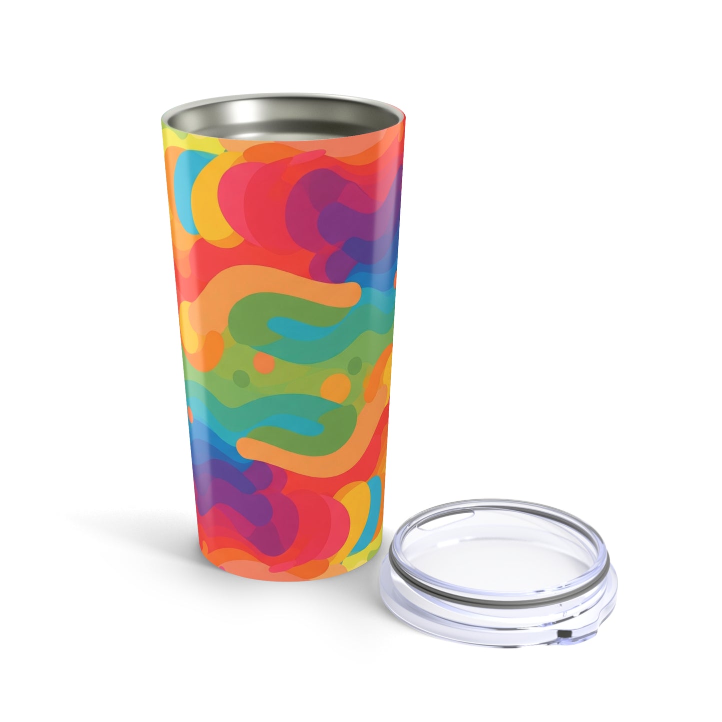 20oz Double Wall Insulated Stainless Steel Tumbler Spill Resistant Durable Mug For Hot And Cold Drinks Printed