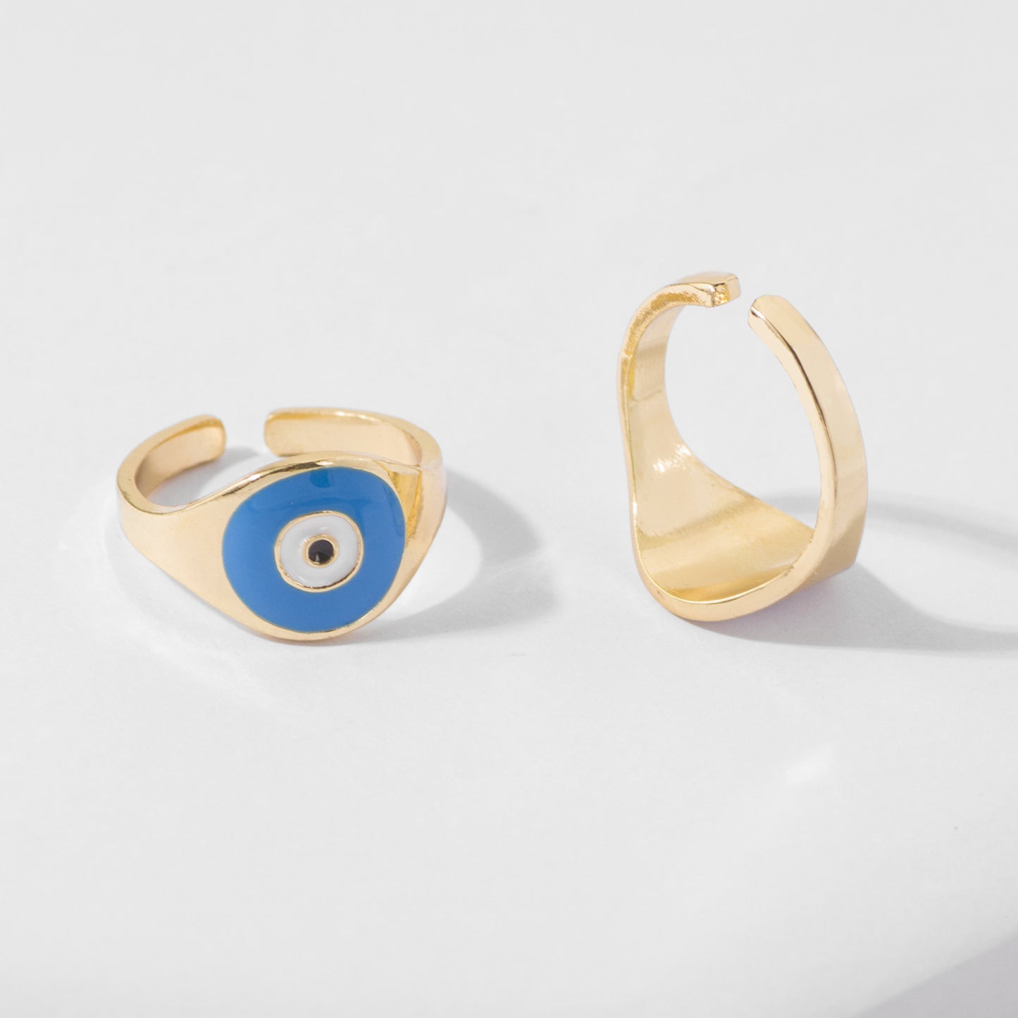 Dripping Eyes Ring Adjustable Alloy Ring Multicolor Nectarine Heart Design Playful Fashion Jewelry Fashionable