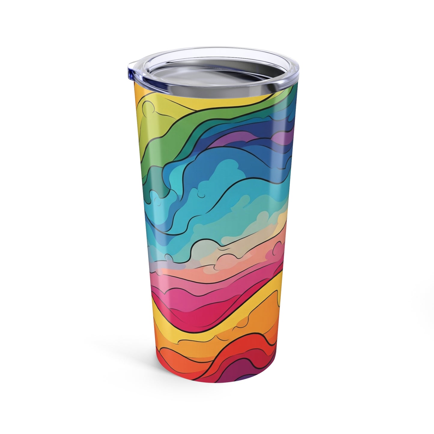 20oz Stainless Steel Printed Travel Tumbler With Double Wall Vacuum Insulation Leak Proof For Hot And Cold