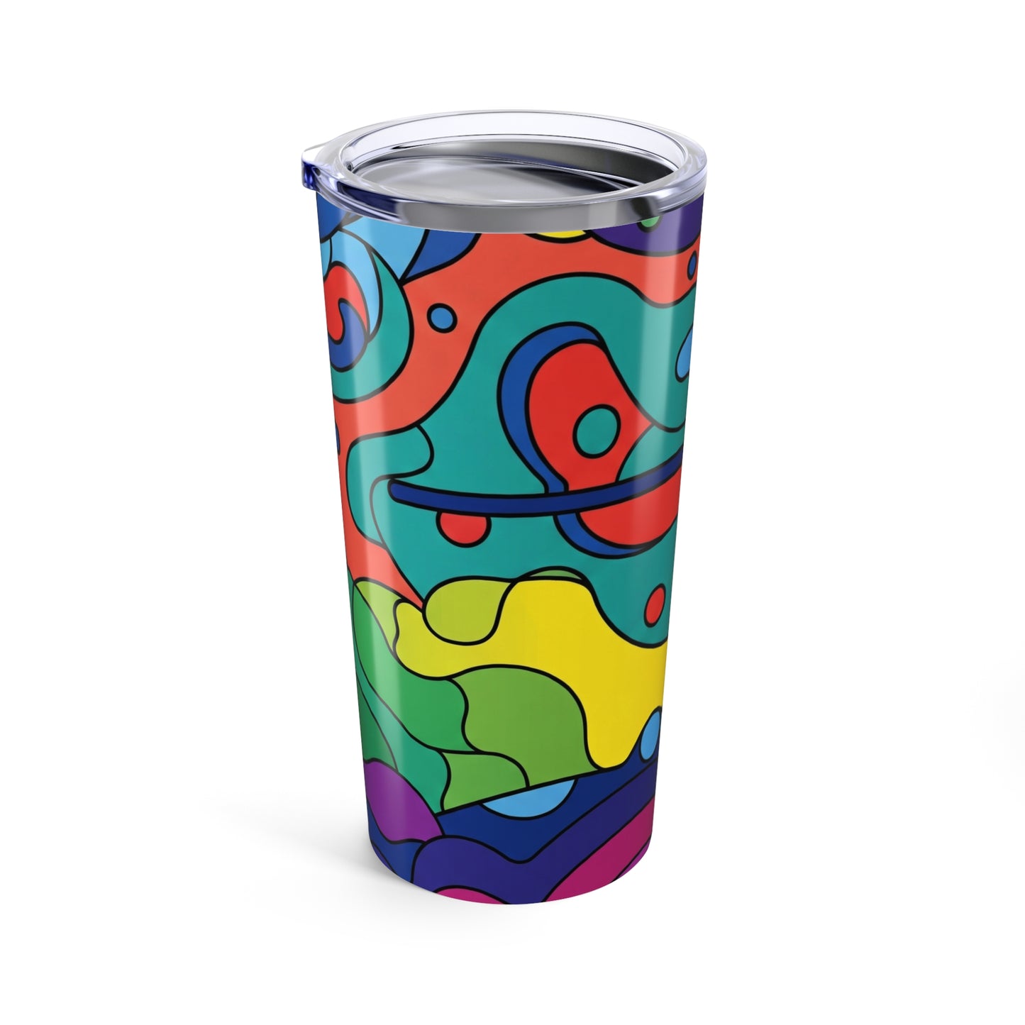 20oz Stainless Steel Tumbler Double Wall Vacuum Insulation Spill Resistant Travel Mug Printed Design Dishwasher