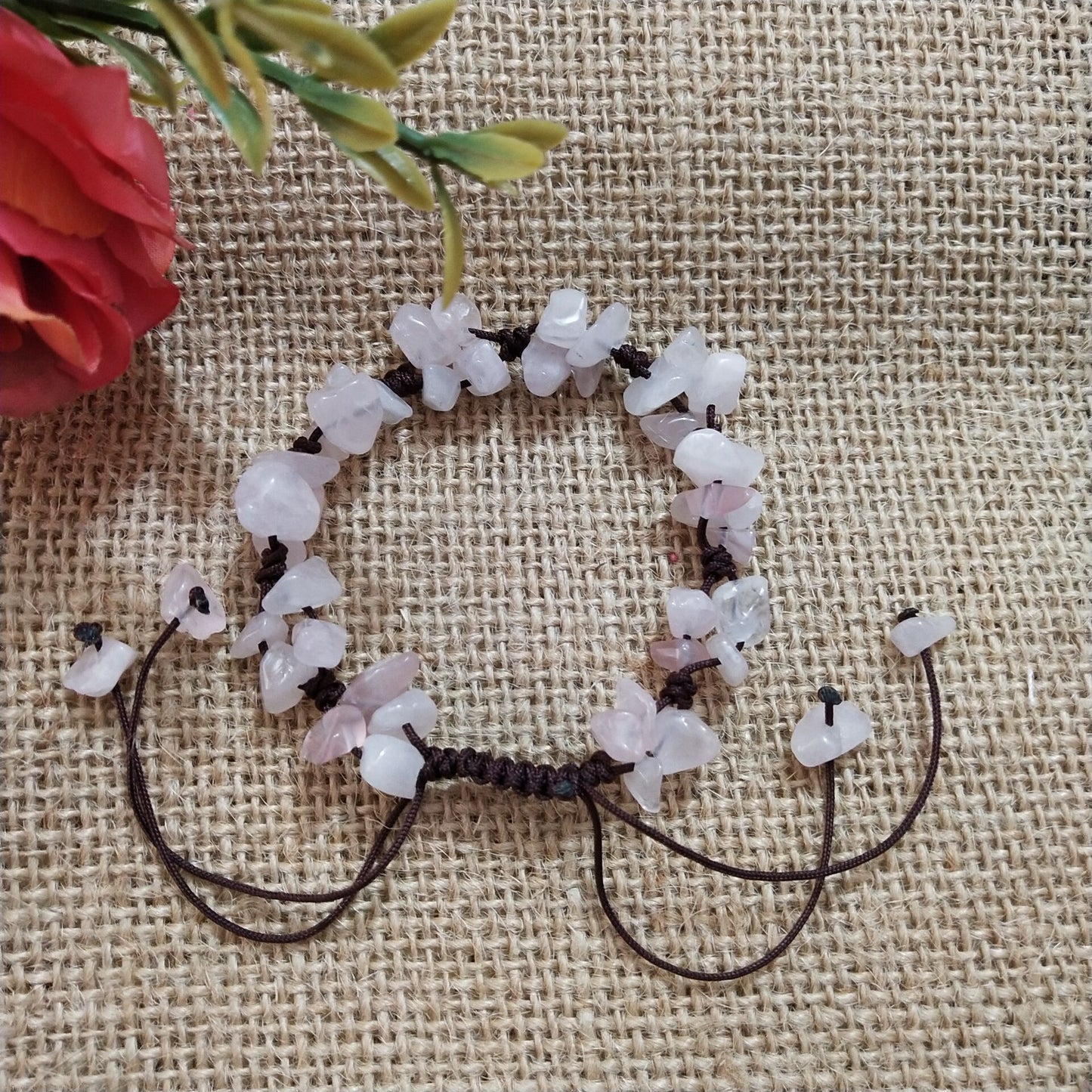 Natural Crystal Stone Bracelet Hand Woven Adjustable Lobster Clasp And Extender Chain Agate Aventurines Quartz Stone