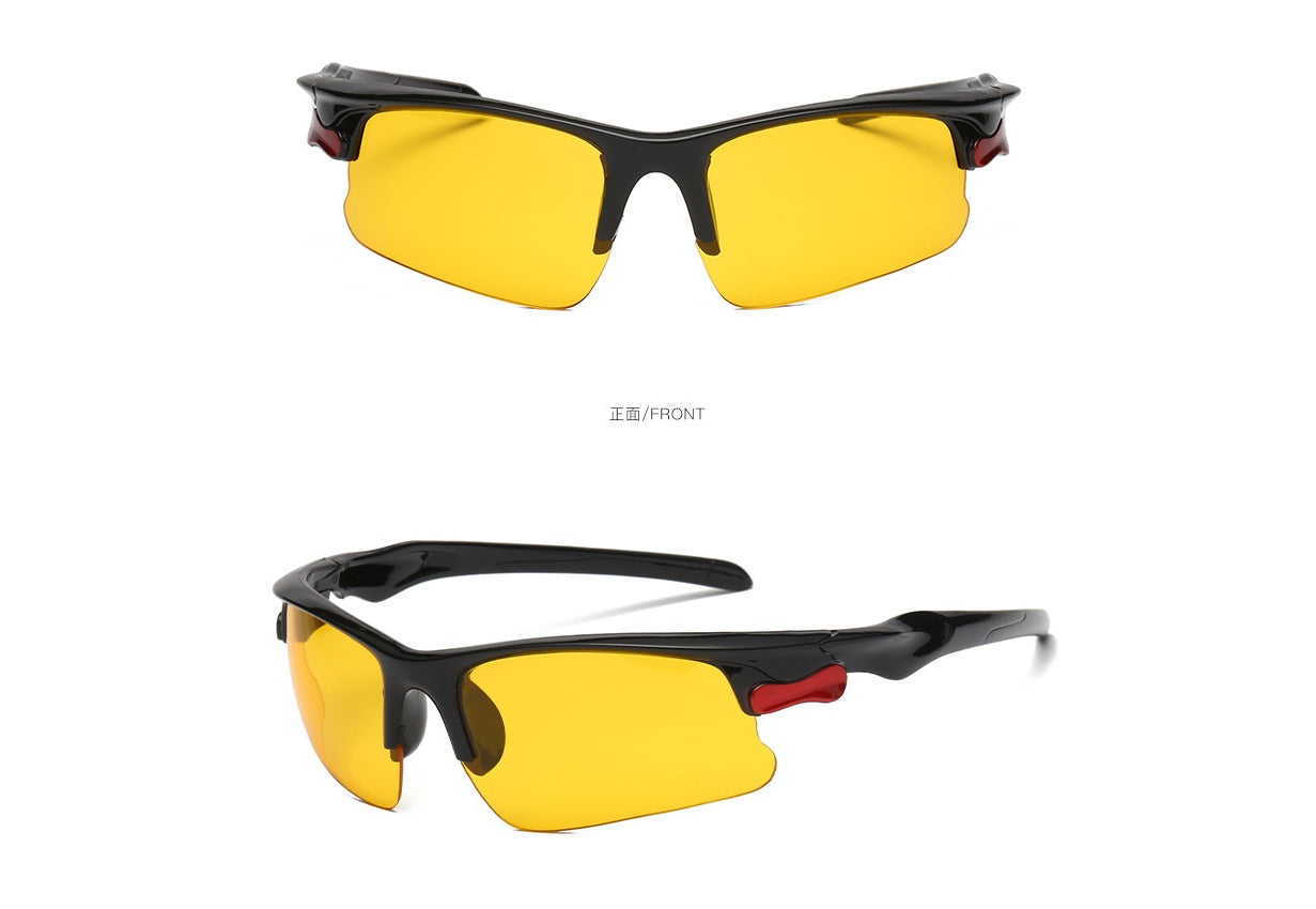 Sports Sunglasses UV400HD Protection PC Frame and Lens Windproof Glasses for Riding Outdoor Activities Eyewear