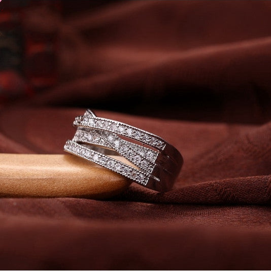 Womens Geometric Ring Gold Plated Copper Gemstone Fashion Jewelry Electroplated Dainty Elegant Durable Quality