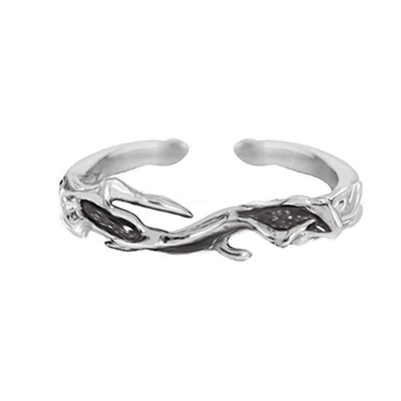 Women Alloy Ring With Inlaid Zircon Geometric Design Asymmetrical Foldable Irregular Texture Jewelry Elegant Style