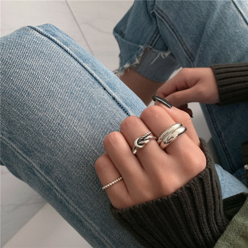 Vintage Bow Copper Ring Adjustable Finger Ring For Women Glossy Fashion Jewelry Gift For Her Elegant Daily Use