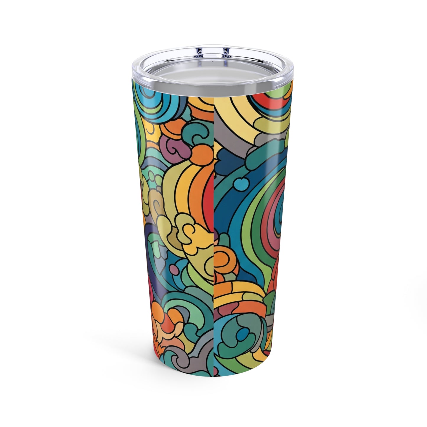 20 Ounce Stainless Steel Tumbler With Unique Printed Design Double Wall Vacuum Insulation Leak Proof BPA Free