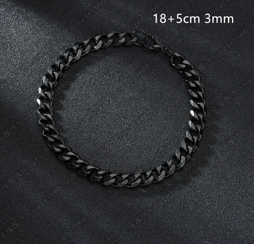 Stainless Steel Cuban Link Bracelet 5mm Wide 18cm Plus 5cm Extension Durable Everyday Wear Ideal Gift For Him Today
