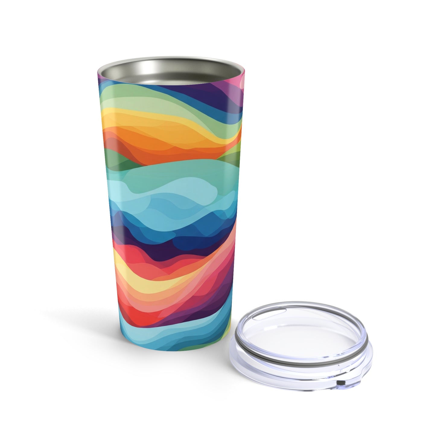 20oz Stainless Steel Tumbler With Double Wall Vacuum Insulation For Hot Or Cold Beverages Travel Mug Printed Design