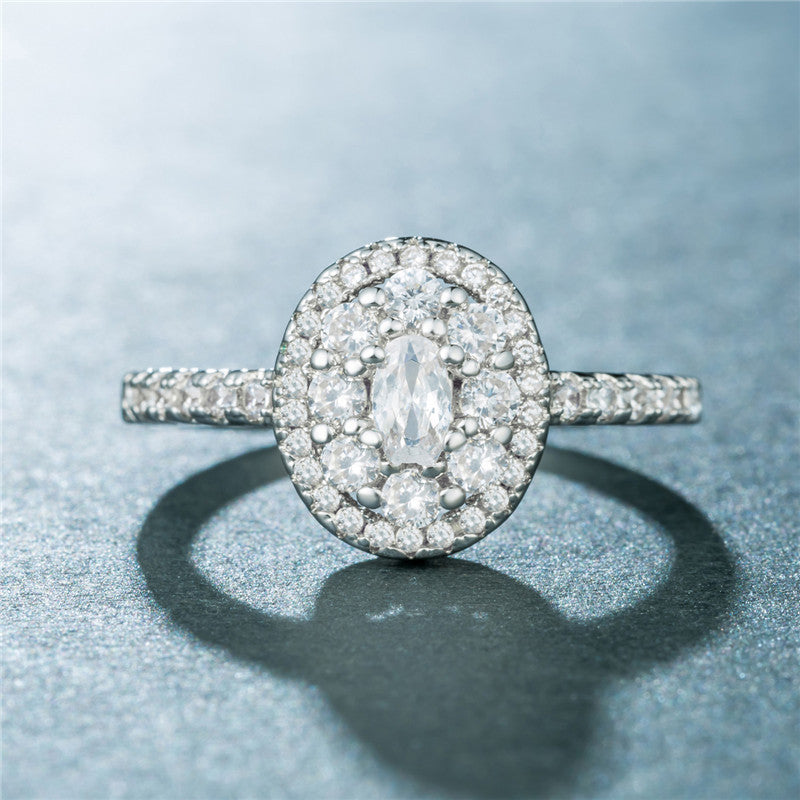 Geometric Zircon Ring Gold Plated Copper Jewelry For Women Elegant Gifting For Anniversary Sparkling Statement