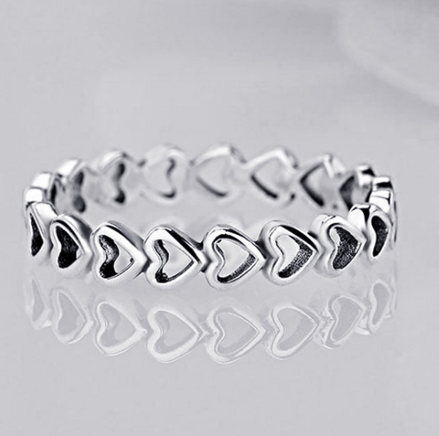 Womens Hollow Heart Ring Korean Fashion Electroplated Copper Peach Color Delicate Elegant Jewelry For Everyday Wear