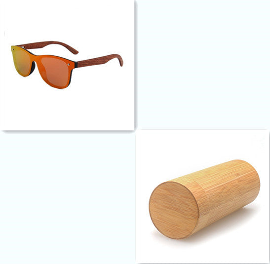 Wooden Polarized Sunglasses For Men And Women UV 400 TAC Lenses Bamboo Wood Mirror Leg Design For Everyday Use