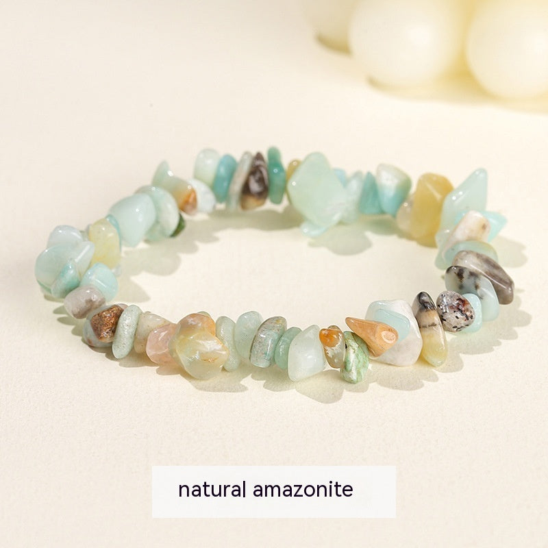 Handmade Natural Crystal Gravel Bracelet Agate Aventurine Irregular Chips Bracelet Women Unique Jewelry Gifts
