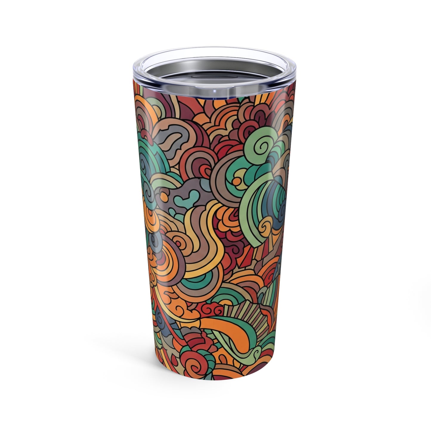 20oz Stainless Steel Tumbler With Double Wall Vacuum Insulation Spill Resistant BPA Free Printed For Hot And Cold