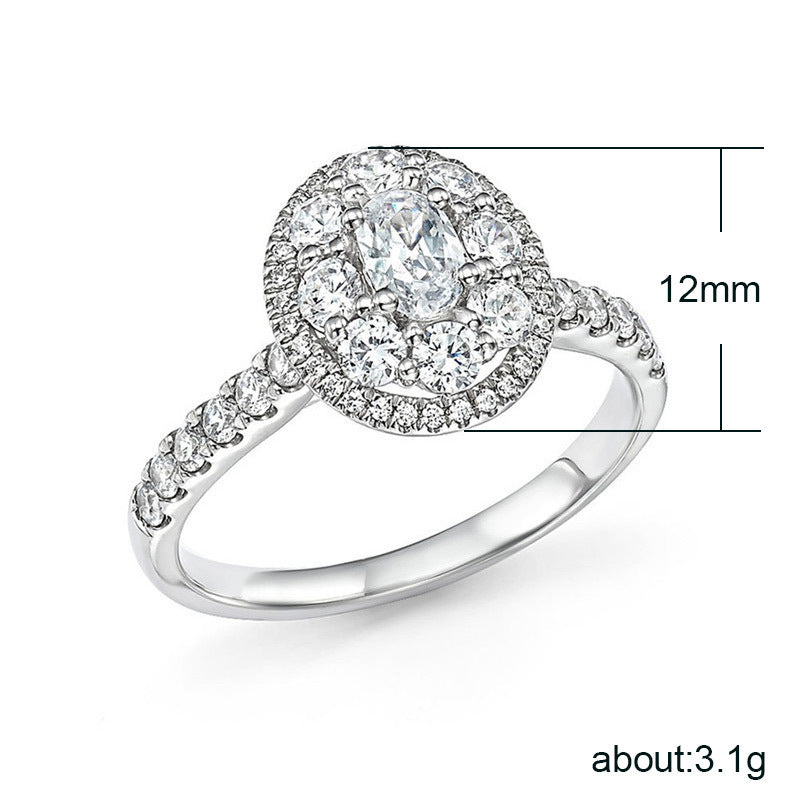 Geometric Zircon Ring Gold Plated Copper Jewelry For Women Elegant Gifting For Anniversary Sparkling Statement