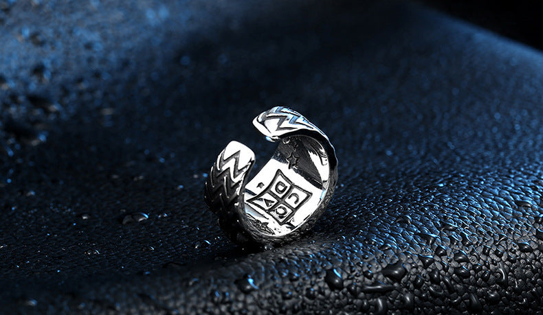 Stainless Steel Five Point Star Ring For Men Women Unisex