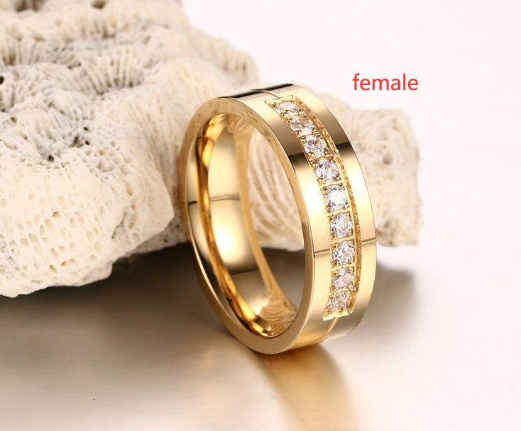 Titanium Steel Couple Rings With Enhanced Oxidation Resistance And Wear Protection Electroplated Vacuum Finish Coating