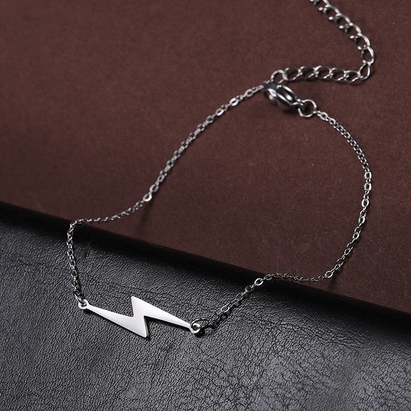 Women Titanium Lightning Bolt Bracelet Radiation Protection