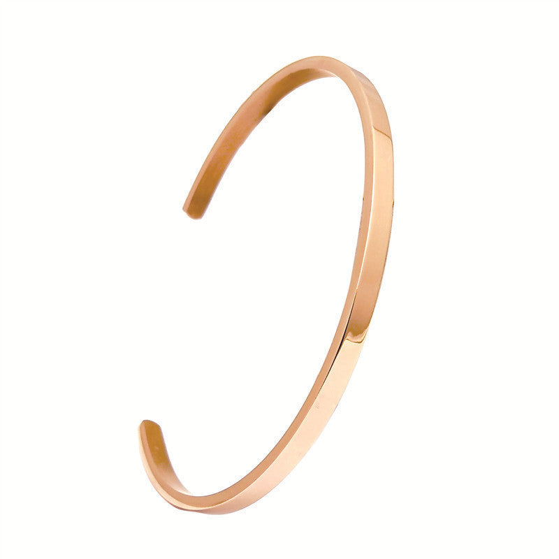 Stainless Steel C Shaped Bracelet Twisted Geometric Bangle Individually Packed for Weddings Birthdays Travelers