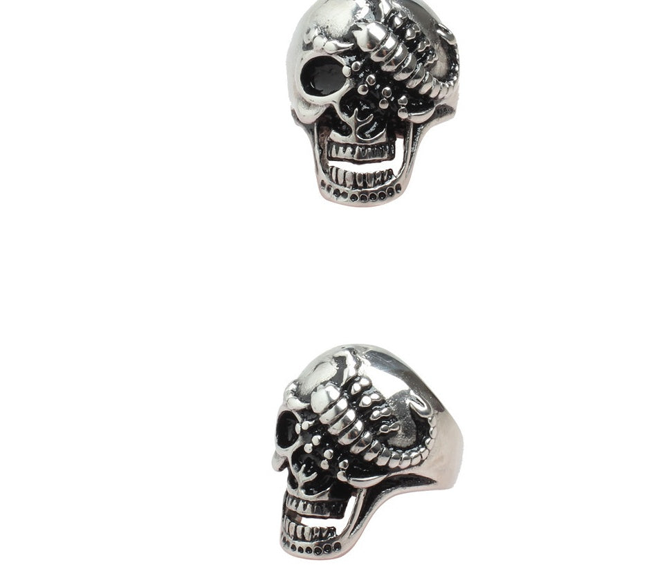 Alternative Titanium Steel Ring Exaggeration Hand Jewelry Punk Personality Ring Casting Tweezers Ring