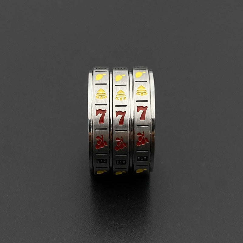 Titanium Steel Ring Fashion Jewelry Band for Men and Women Personality Statement Ring Steel Color Sizes 7 8 9 10 and 11