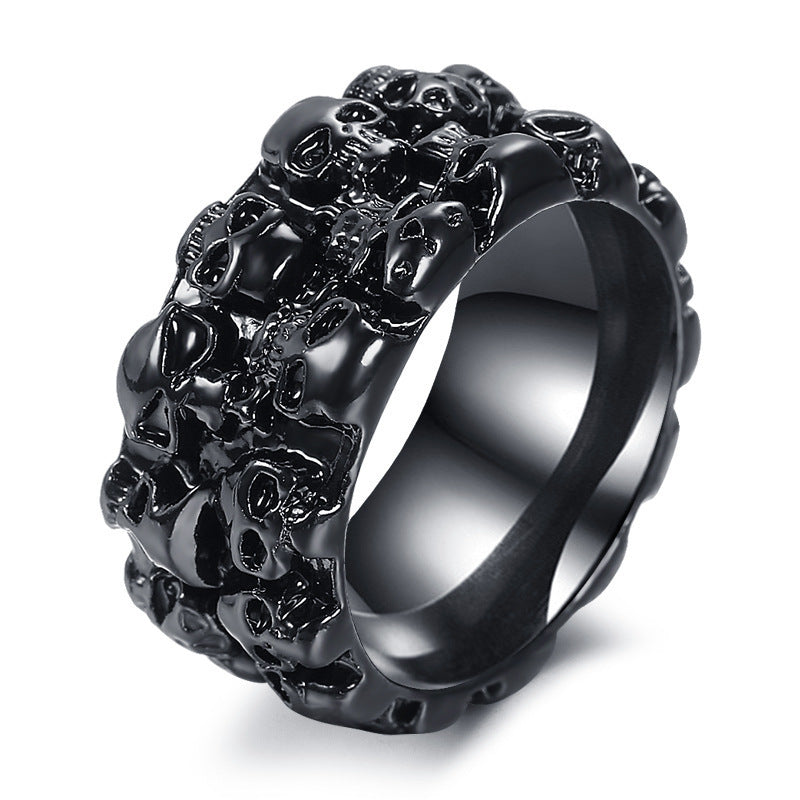 Unisex Vintage Geometric Skull Ring Alloy Band Intricate Animal Zodiac Design Individually Packed Size 7 10 11