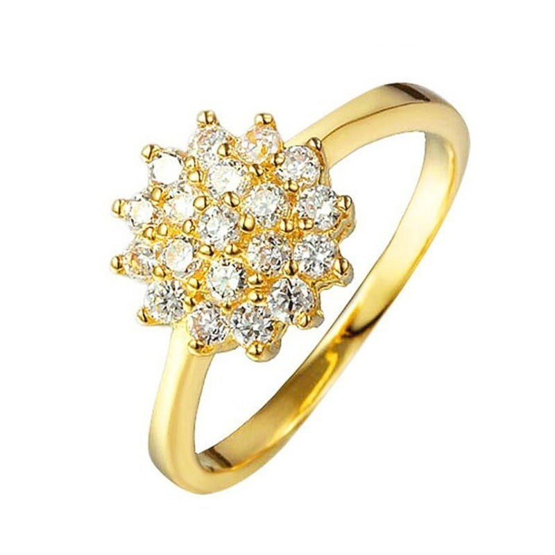 Gold Plated Brass Geometric Ring For Women Elegant Durable Modern Fashion Jewelry Amphibole Stone Everyday Wear