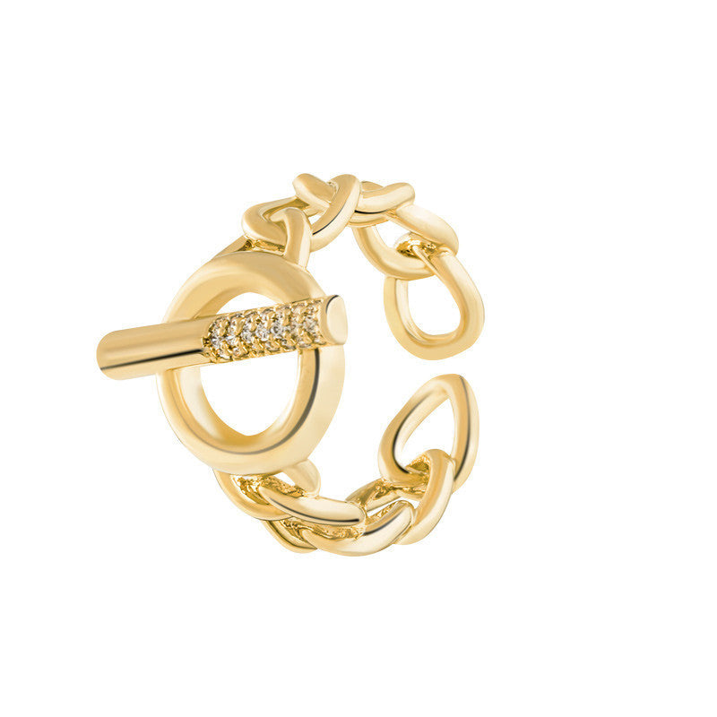 Womens Exaggerated Index Finger Ring Copper Jewelry Korean Inspired Design Wedding Party Statement Ring Trendy High Quality