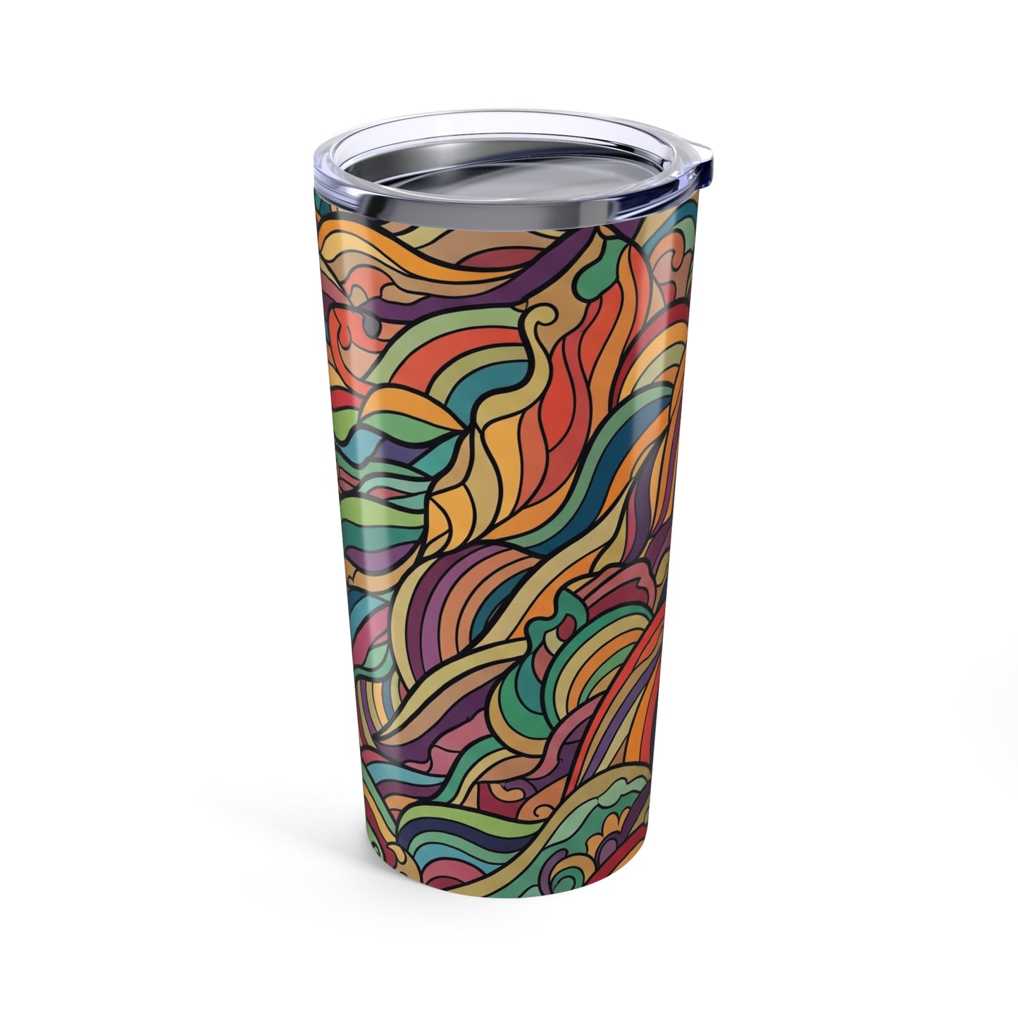 Printed 20 Oz Stainless Steel Travel Mug With Double Wall Vacuum Insulation Spill Resistant Dishwasher Safe Grip