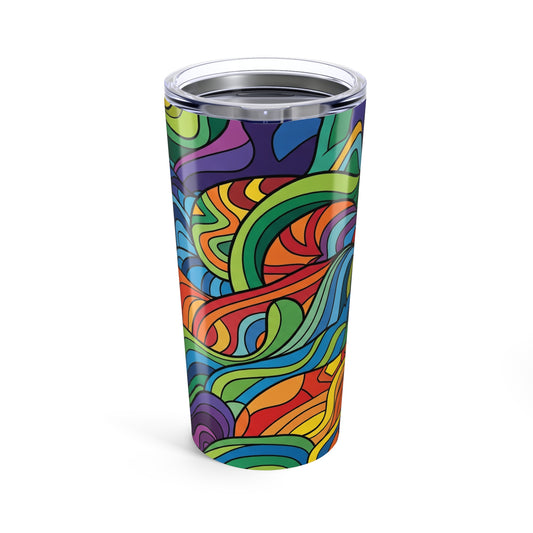 20 Oz Stainless Steel Tumbler With Double Wall Vacuum Insulation Spill Resistant Lid Printed Beverage Dishwasher