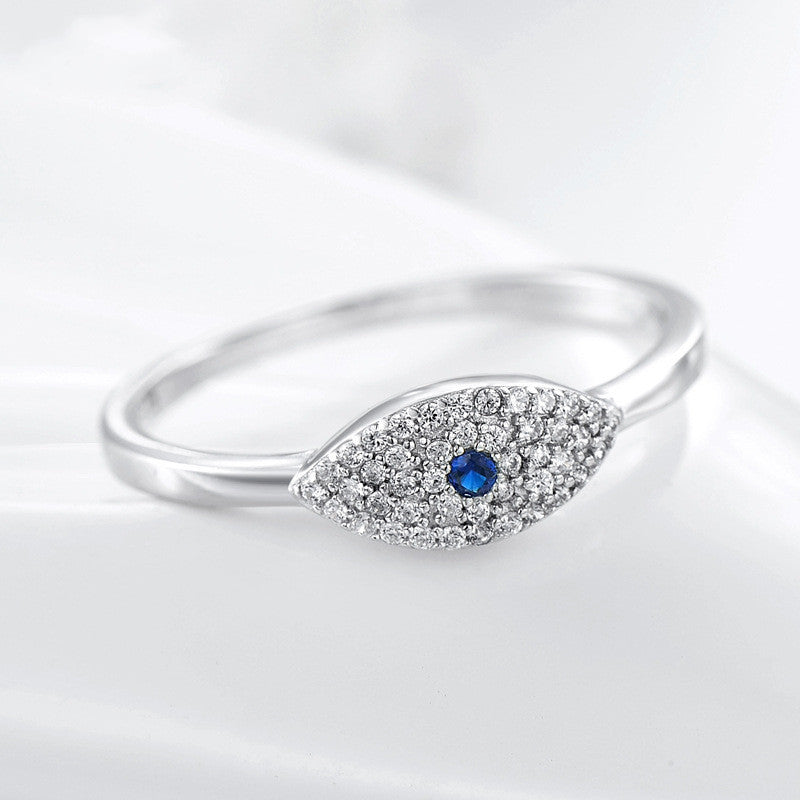 Womens Sterling Silver Finger Ring With Gemstone Inlay S925 Silver Ring Korean Design Simple Her Fashion Ring