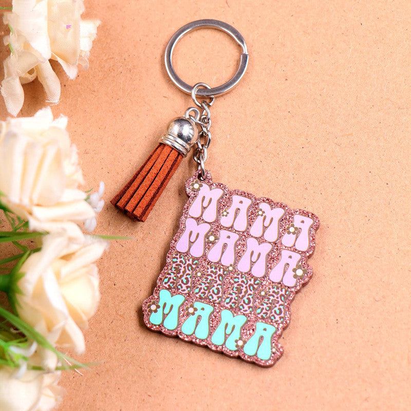 Acrylic Keychain Floral Gift For Couples Mothers Day