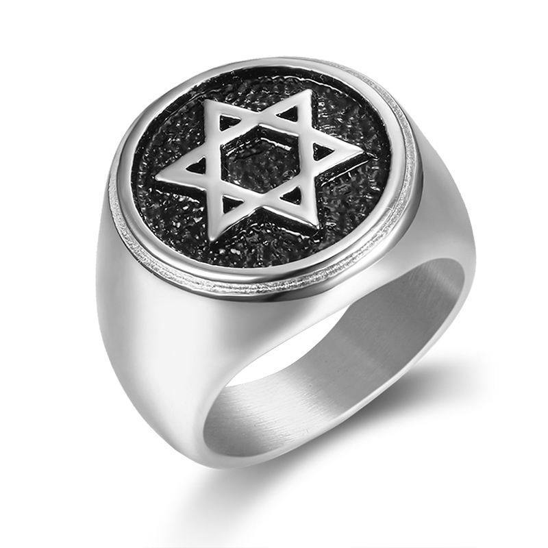 Retro Stainless Steel Mens Ring With Star Shape Design 20mm Durable Everyday Accessory Built For Modern Men Today