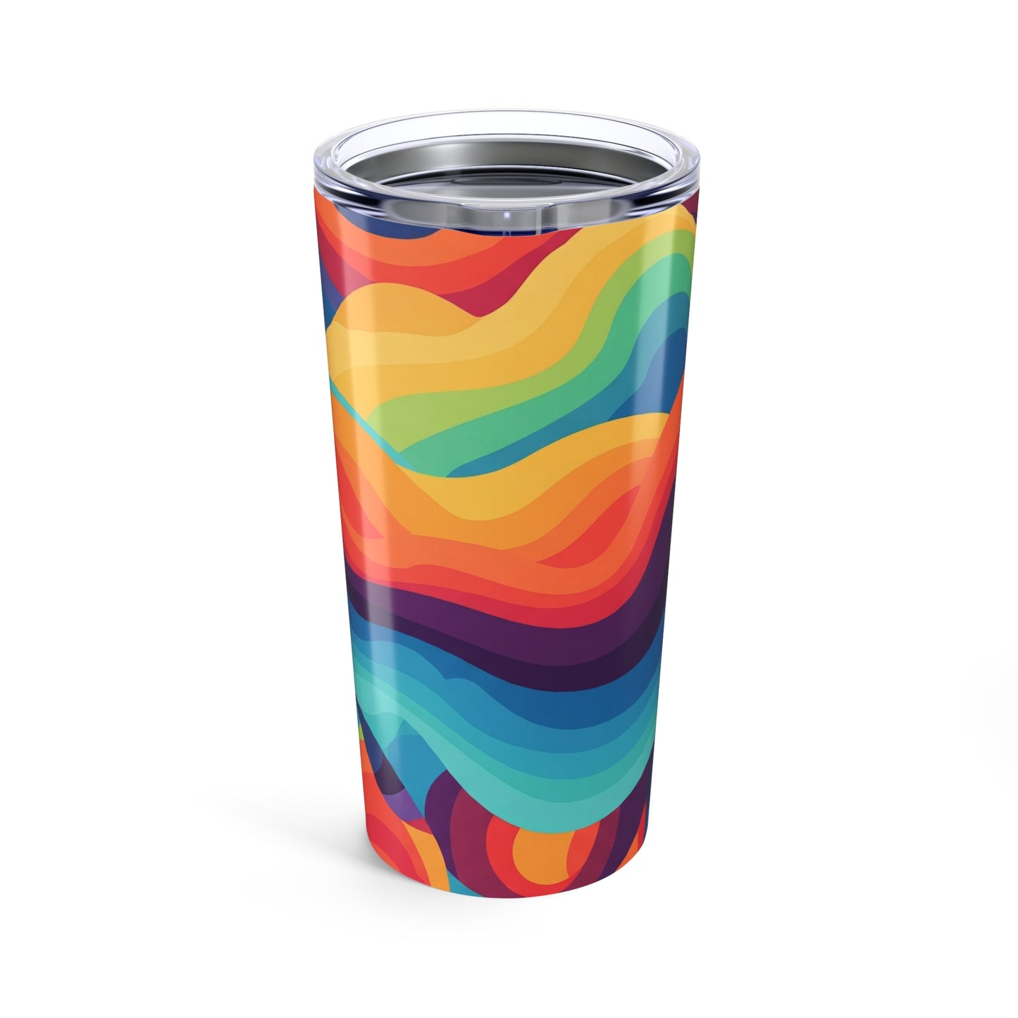 20oz Stainless Steel Tumbler With Double Wall Vacuum Insulation And Printed Design For Hot And Cold Drinks Travel