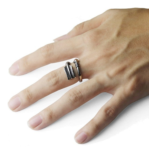 Geometric Arrow Ring Vintage Electroplated Alloy Jewelry For Women And Men Arrow Design Ring Party Jewelry Fashion