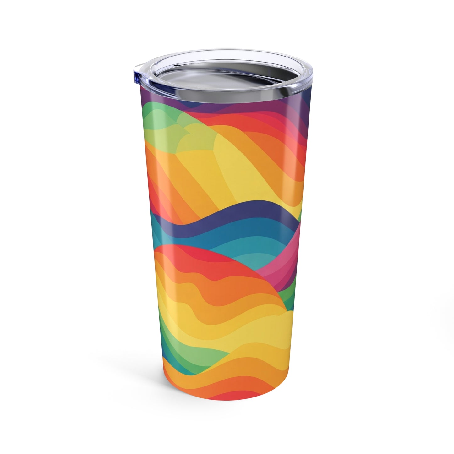 20 Ounce Steel Coffee Mug Double Wall Insulated Spill Resistant BPA Free With Vivid Graphic Art For Hot Cold Drinks