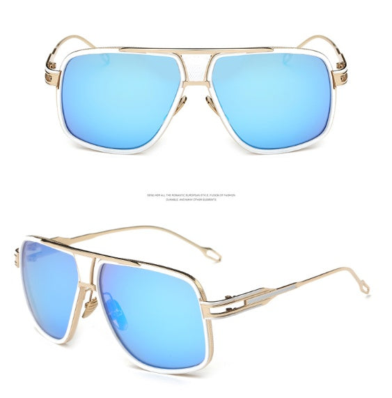 Womens Vintage Sunglasses UV400 Protection Metal Frame PC Lens Retro Style Large Fit Glasses For Women Driving