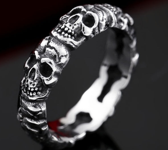 Men's Bone Collector Ring Intricate Skull Skeleton Design Durable Premium High Quality Jewelry Accessory Unique Bold Statement Gift for Him