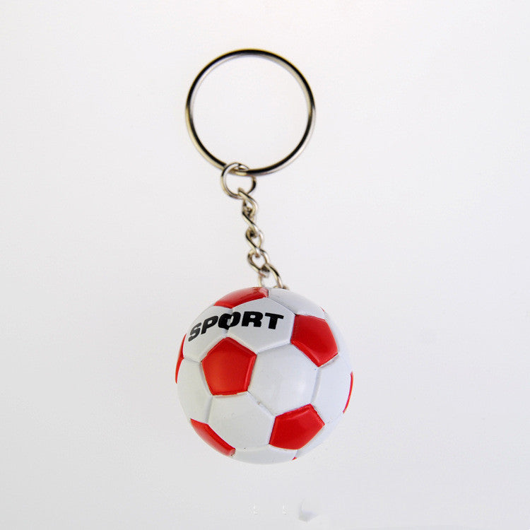 Unisex Simulation Football Keychain Plastic Pendant For Sports Enthusiasts Individually Packed Assorted Colours