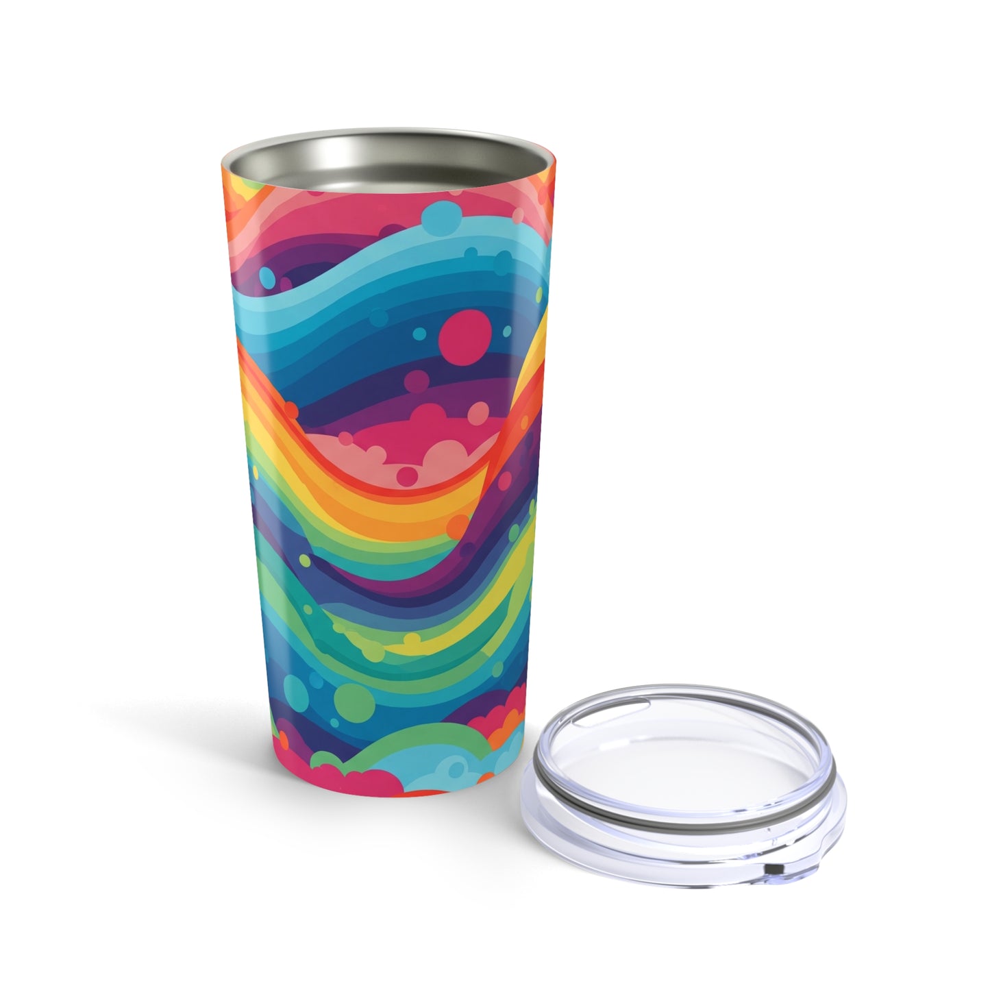 20 Oz Stainless Steel Tumbler Double Wall Vacuum Insulation Spill Resistant Thermal Control Printed Dishwasher Safe