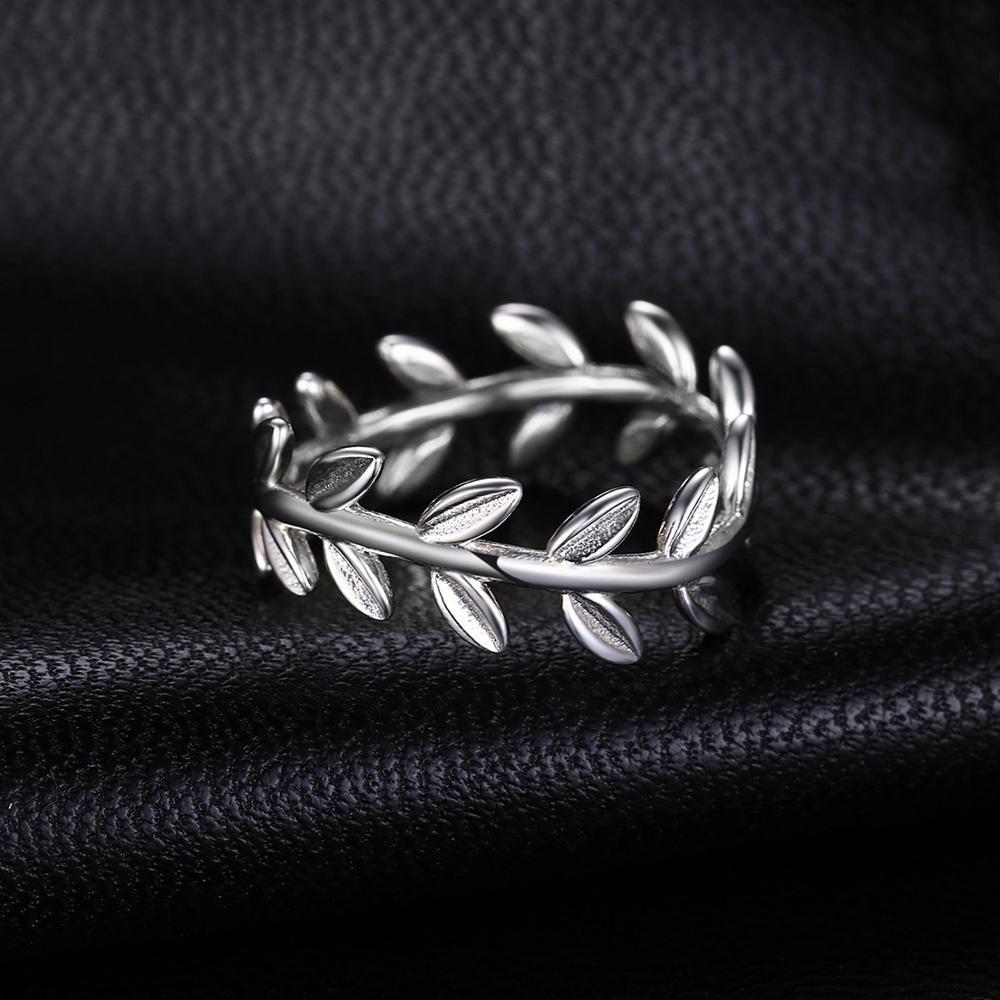 Simple And Delicate Leaf Shaped Copper Ring Inlay Zircon Inlaid Gems Unisex Natural Style Jewelry Sizes 6 7 8 9