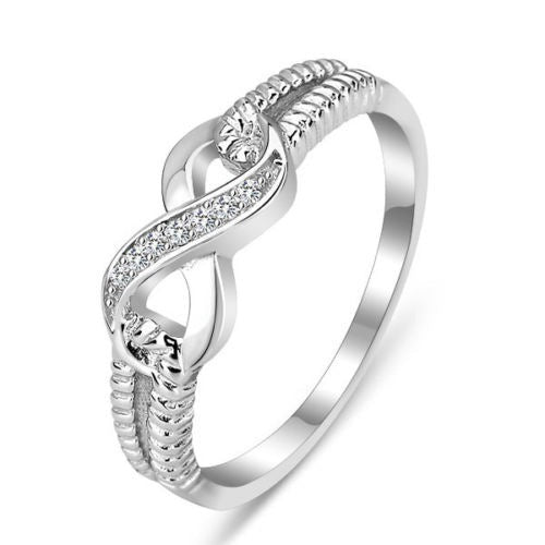 Diamond Accent Eight Band Ring Alloy Craftsmanship For Special Occasions And Everyday Wear Women Fashion Collection