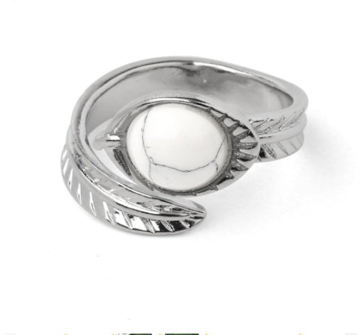 Adjustable Stone Ring Unisex Jewelry Geometric European American Style Travel Gift Travel Keepsake For All Soon