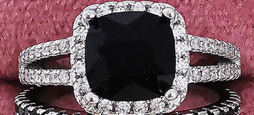 Square Geometry Ring With Colorful Zircon Crystals For Women Copper Band Fashion Jewelry Elegant Sparkling Accessory